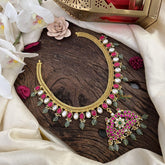 Premium Jadau Kundan Dual Peacock Pendant Neckpiece-J2484